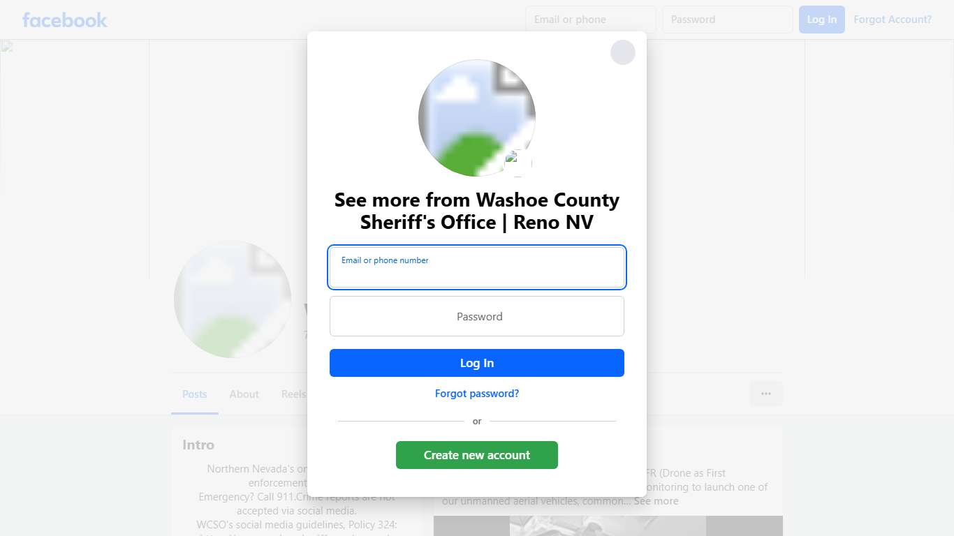 Washoe County Sheriff's Office Reno NV Facebook